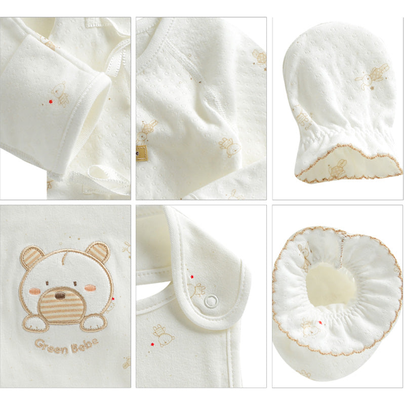 Korean Rabbit Gomi Newborn Gift Set (Kimono Top, Mittens, Bib, Booties and Swaddle Blanket)