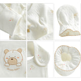 Korean Rabbit Gomi Newborn Gift Set (Kimono Top, Mittens, Bib, Booties and Swaddle Blanket)