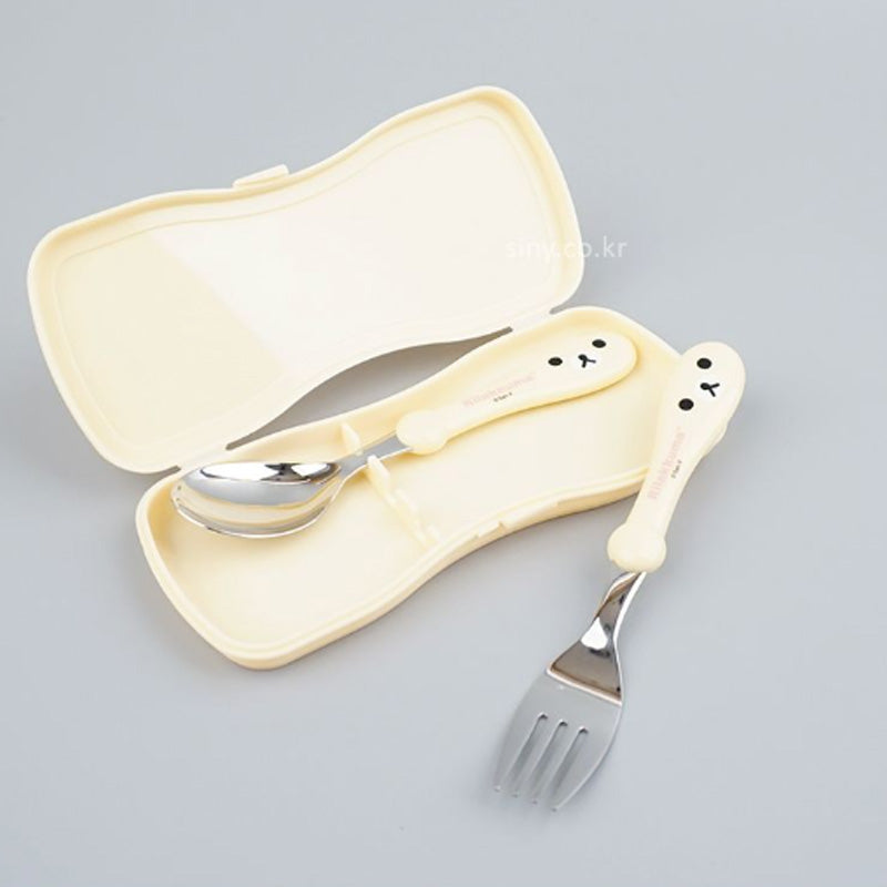 Rilakkuma Kids Spoon & Fork Set with Case – Bebeang Baby