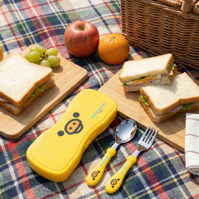Rilakkuma Kids Spoon & Fork Set with Case – Bebeang Baby