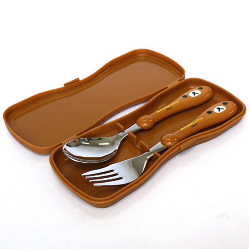 Rilakkuma Kids Spoon & Fork Set with Case – Bebeang Baby