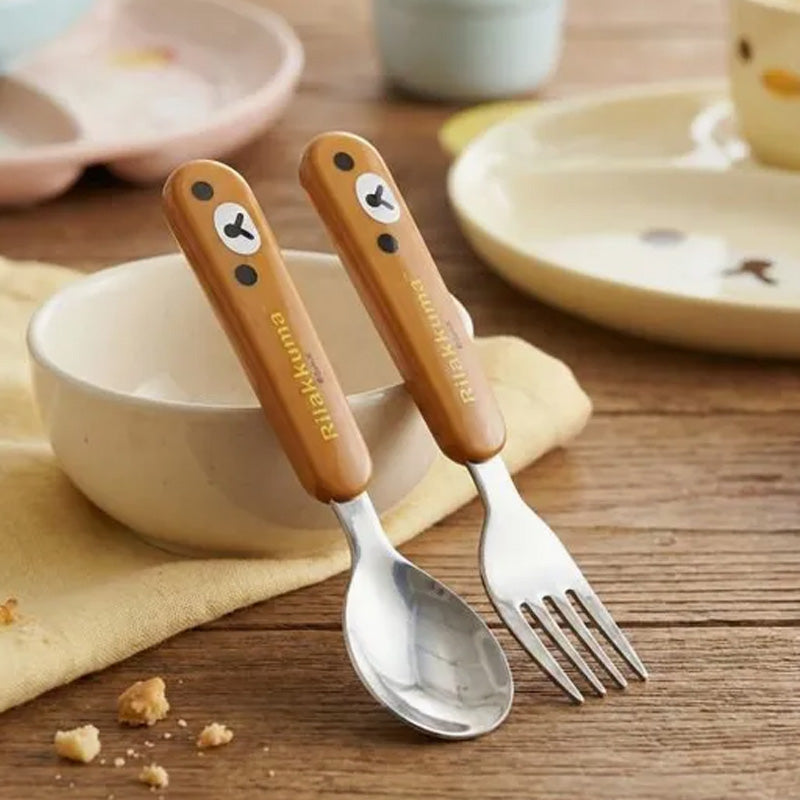 Rilakkuma Kids Stainless Steel Spoon and Fork Set