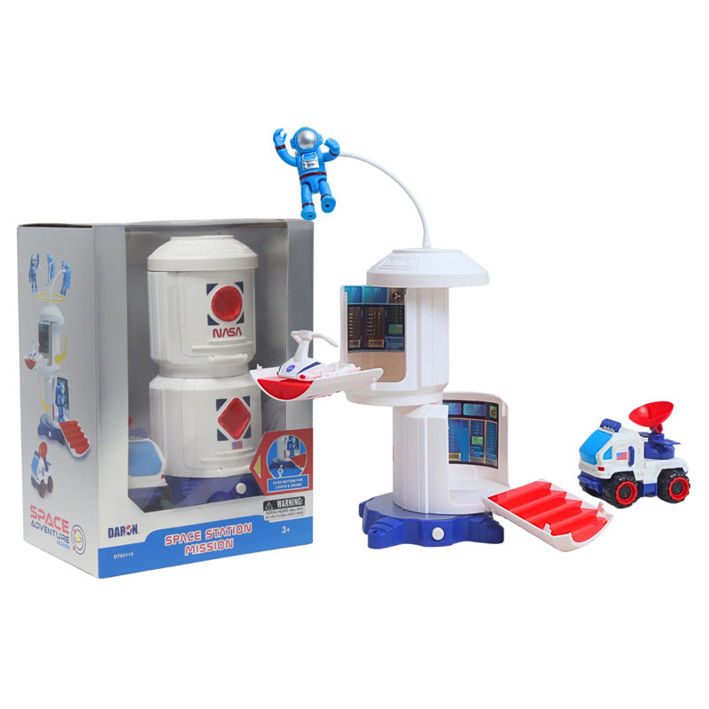 Daron SPACE ADVENTURE SPACE STATION W/FIGURE, SPACE ROVER & LIGHT