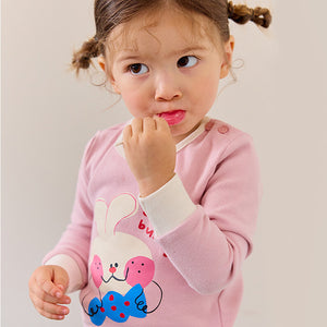 Spandex Brushed Fabric pajamas set-Candy Bunny