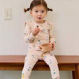 Spandex Brushed Fabric pajamas set-Flowerli