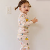 Spandex Brushed Fabric pajamas set-Flowerli