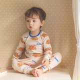 Spandex Brushed Fabric Pajamas Set-Flying Bear
