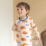 Spandex Brushed Fabric Pajamas Set-Flying Bear