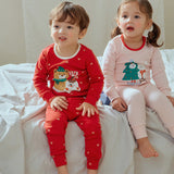Spandex Brushed Fabric Pajamas Set-Let's Snow
