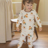 Spandex Brushed Fabric Pajamas Set-Petit Squirrel