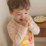 Spandex Brushed Fabric Pajamas Set-Happy Bear