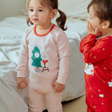 Spandex Brushed Fabric Pajamas Set-Tree