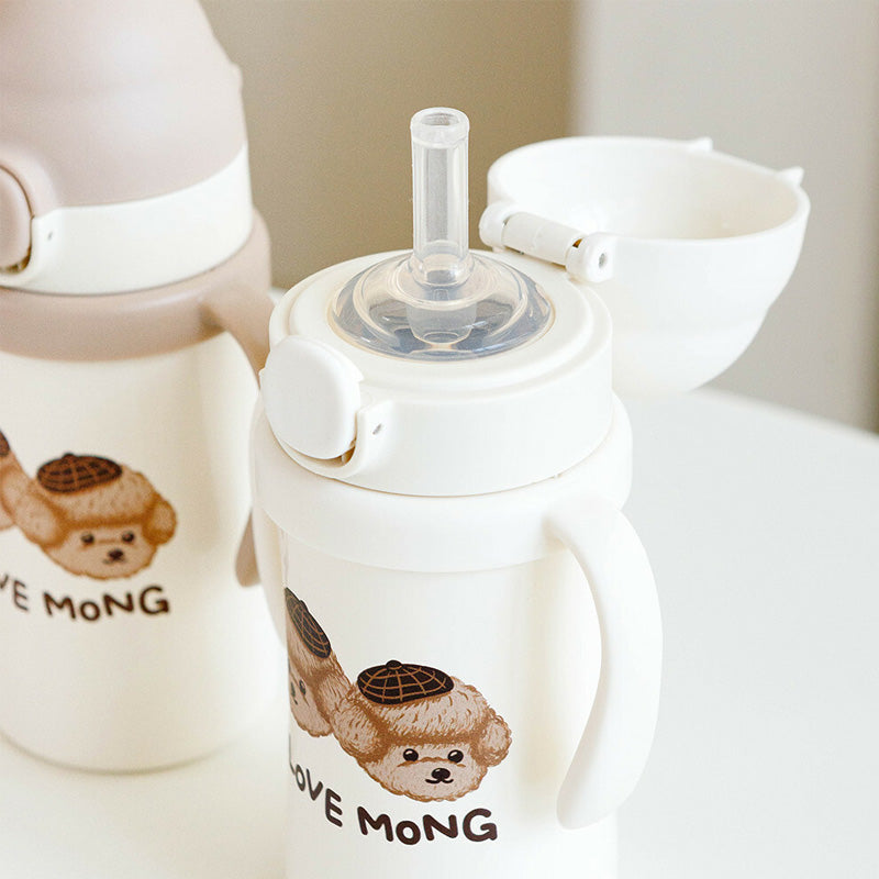 UBMOM Stainless Steel Choco Mong One-Touch Straw Cup 220ml