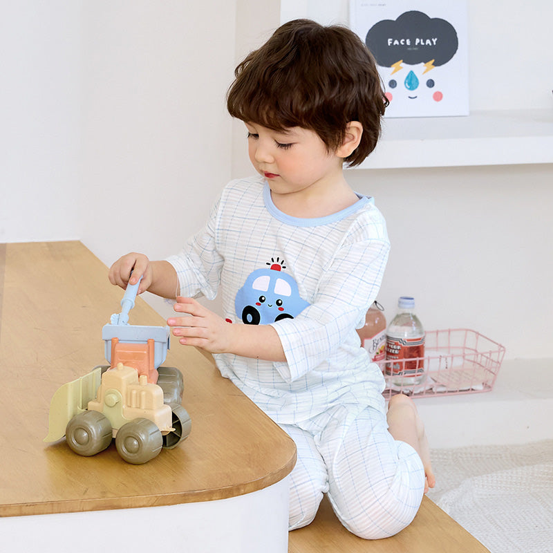Korean Summer Short Shirt Pajamas Set-Beep