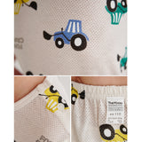 Korean Summer Short Shirt Pajamas Set-Fork Crane