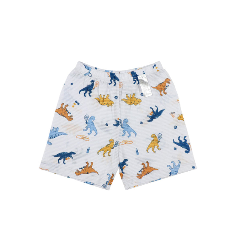 Kids Summer Short Shirt Cotton Cool Mesh Pajamas Set - Petasaurus