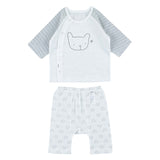 Kids Summer Short Shirt Cotton Cool Mesh Pajamas Set - Soft Bear