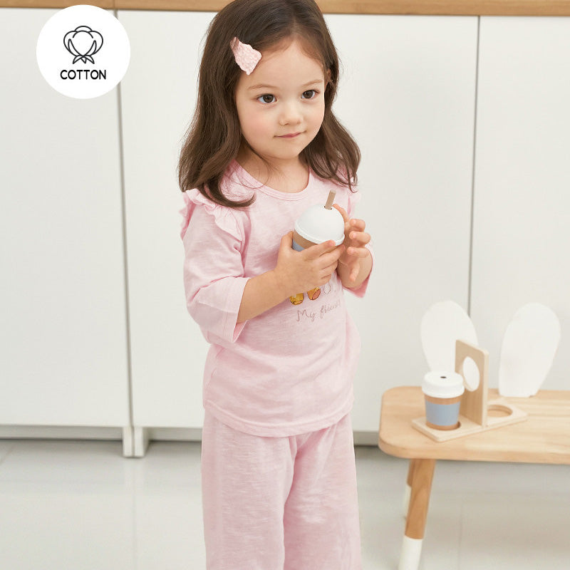 Korean Summer Short Shirt Pajamas Set-Sweet Friends