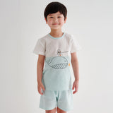 Korean Summer Short Shirt Pajamas Set-Whale