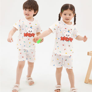 Korean Summer Short Shirt Pajamas Set-Xday