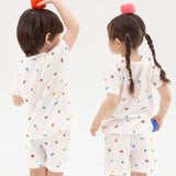 Korean Summer Short Shirt Pajamas Set-Xday