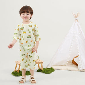 Kids Summer Short Shirt Cotton Pajamas Set - Camp