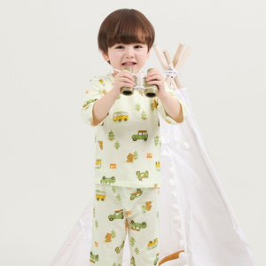 Kids Summer Short Shirt Cotton Pajamas Set - Camp
