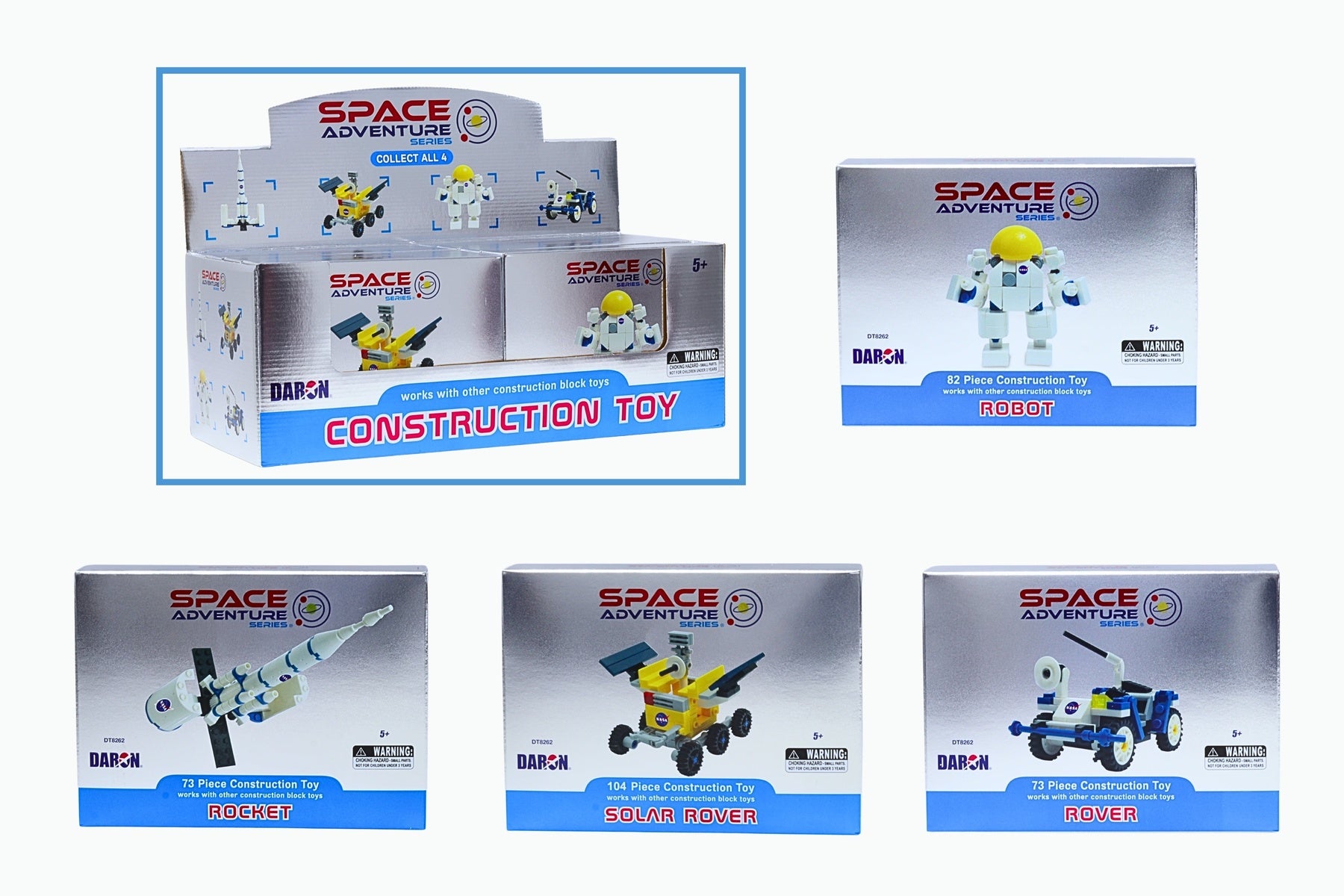 Daron SPACE ADVENTURE MINI CONTRUCTION SET PDQ SET OF 8 – Bebeang Baby
