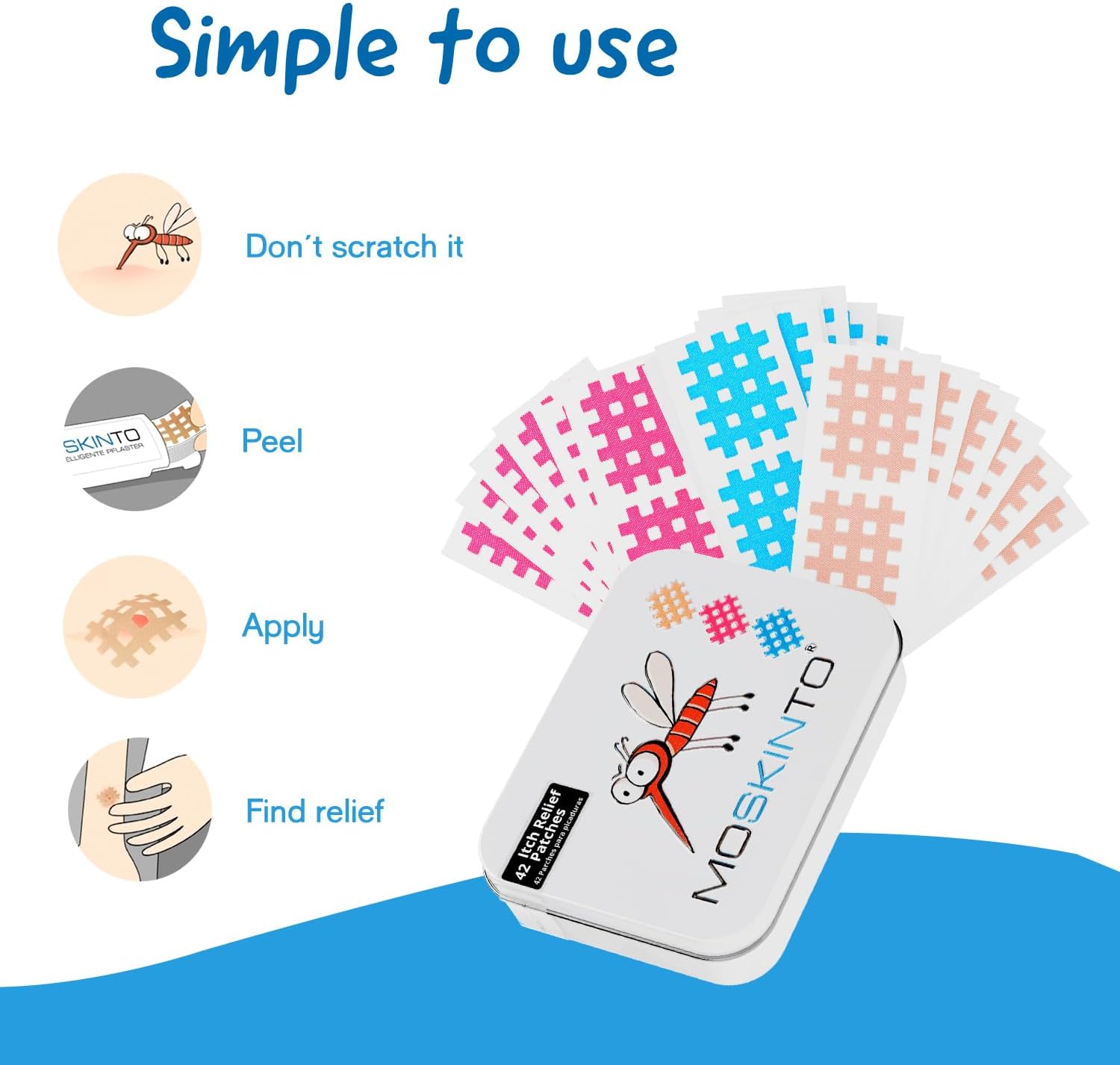 Moskinto The Original Mosquito Itch Relief Patches 42 Count