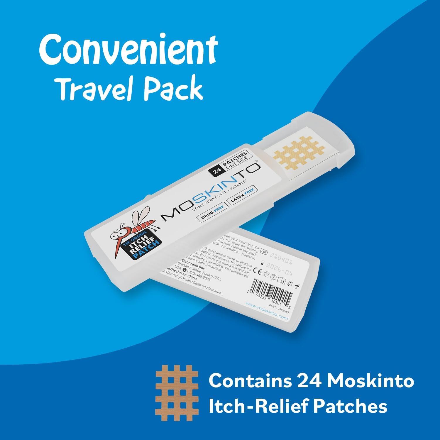 Moskinto The Original Mosquito Itch Relief Patches 24 Count