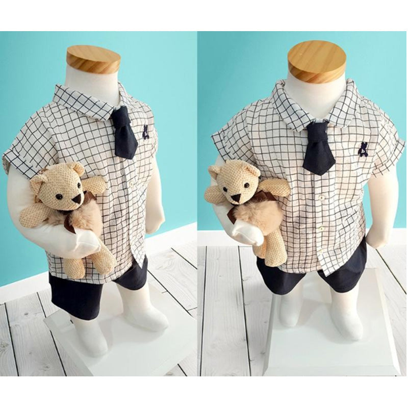 Toddler Boys 4-Piece Chess-Inspired Suit Set
