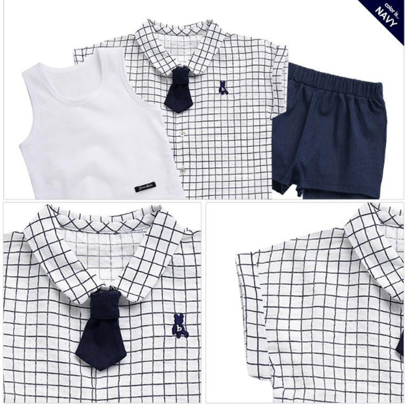 Toddler Boys 4-Piece Chess-Inspired Suit Set