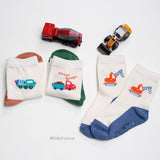 Korean Kids Tron Mesh Non-Slip Ankle Socks 5Pair Set