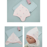 Korean Tulip Reversible Newborn Gift Set (Baby Hat, Kimono Top, Mittens, and Swaddle Blanket)