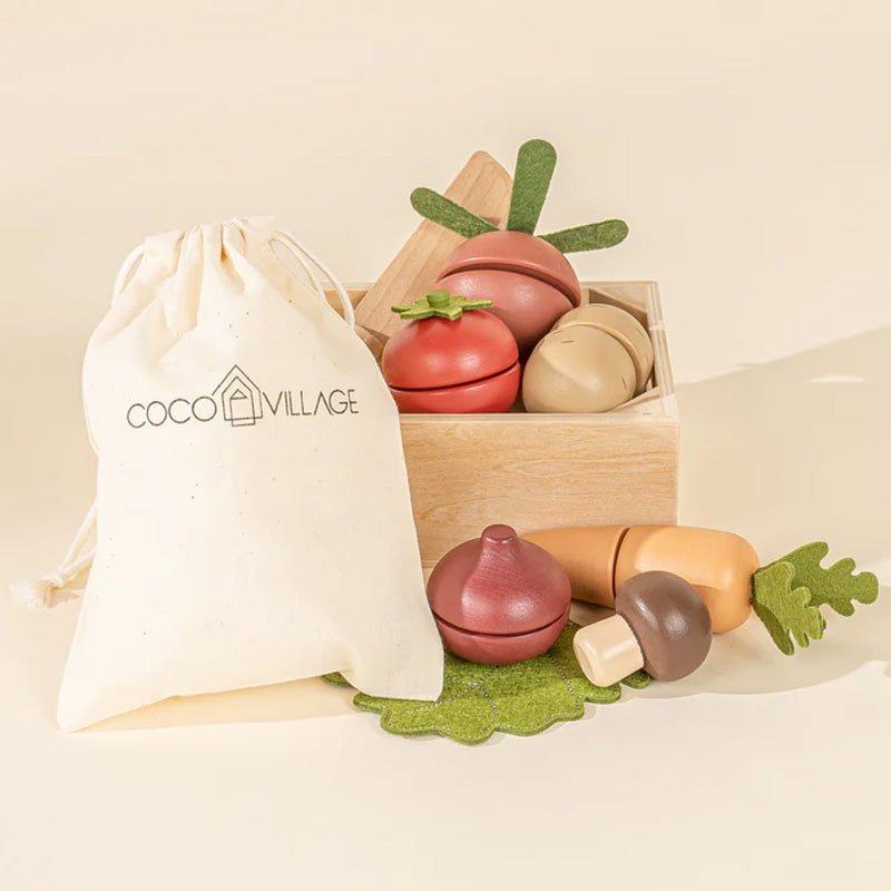 Coco Village Wooden Vegetables playset
