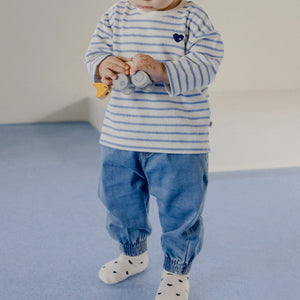 Happy Prince Blue Denim Baby Jogger Pants