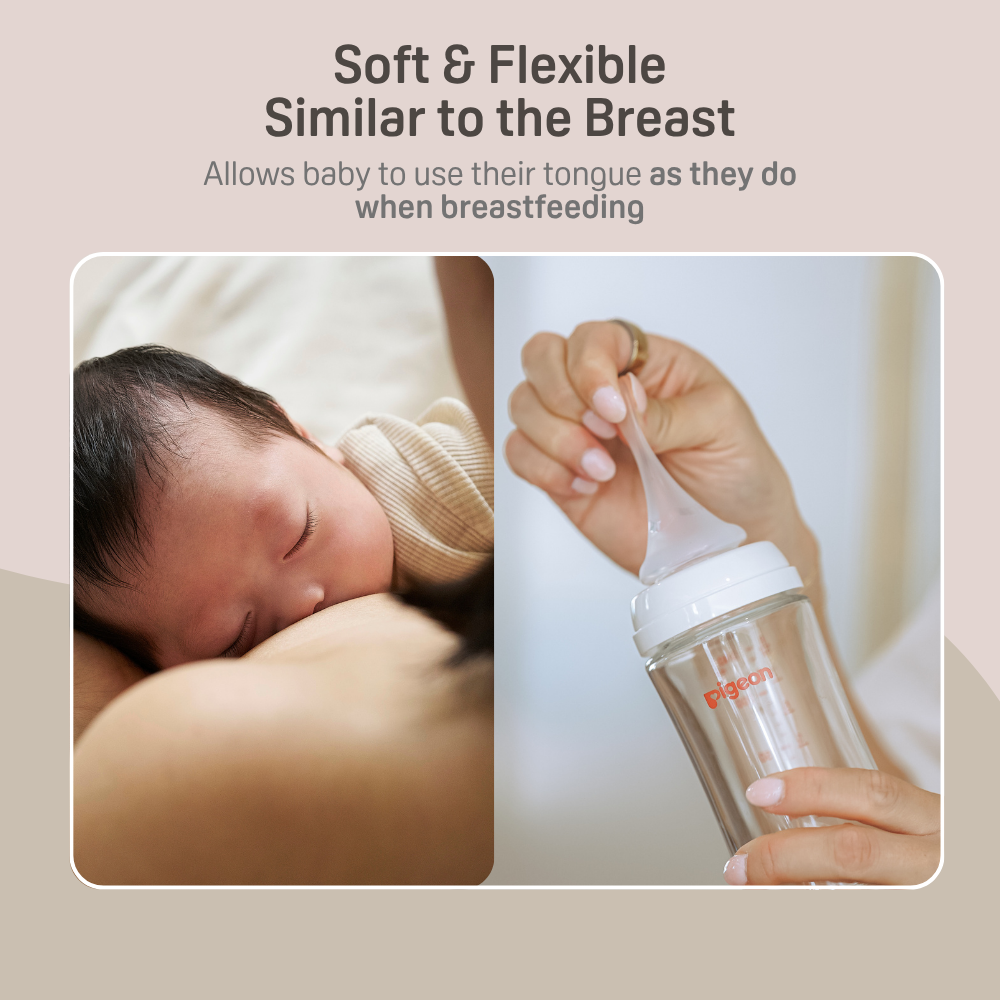 Pigeon Wide Neck Nipple 3Pcs Pack