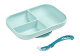 Beaba Divided Silicone Plate and Spoon Set