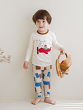 Single Spandex Fabric Pajamas set-Airplane