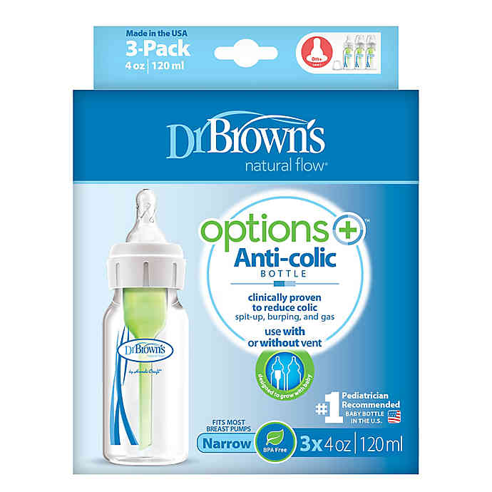 Dr. Brown's Options+ Baby Bottle 4 Oz 3-Pack