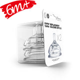Comotomo Replacement Variable Flow Nipples,6M+,2-Pack