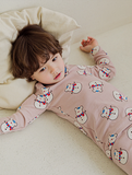 Spandex Brushed Fabric pajamas set-Snow bear