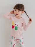 Single Spandex Fabric Pajamas set-Love me