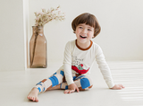 Single Spandex Fabric Pajamas set-Airplane