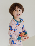 Spandex Brushed Fabric pajamas set-Lala dino