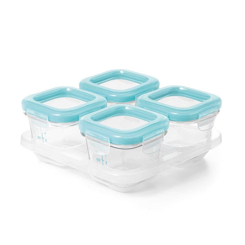 Total Solution® 2-pack Plastic Food Storage Container Set with Aqua Lids