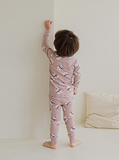 Spandex Brushed Fabric pajamas set-Snow bear