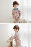 Spandex Brushed Fabric pajamas set-Snow bear