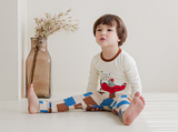 Single Spandex Fabric Pajamas set-Airplane