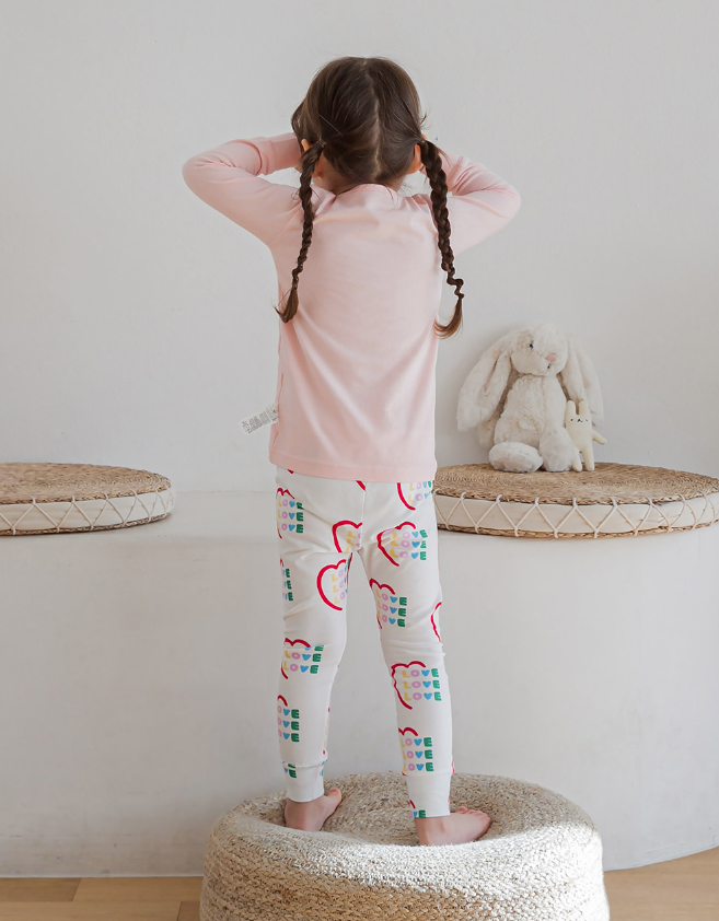 Single Spandex Fabric Pajamas set-Love me